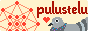 an 88x31 badge with a pigeon, an isometric hypercube, and the text 'pulustelu'