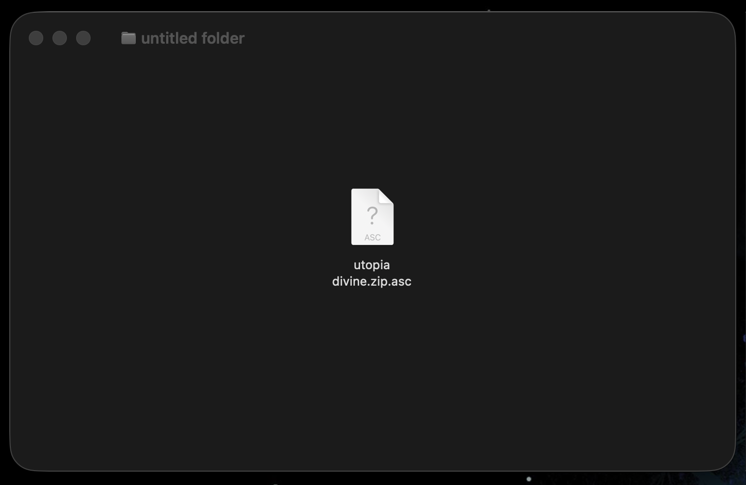 A lonely file in a folder